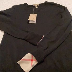 Burberry Brit  Round Neck 100% extra fine Marino Wool Sweater.